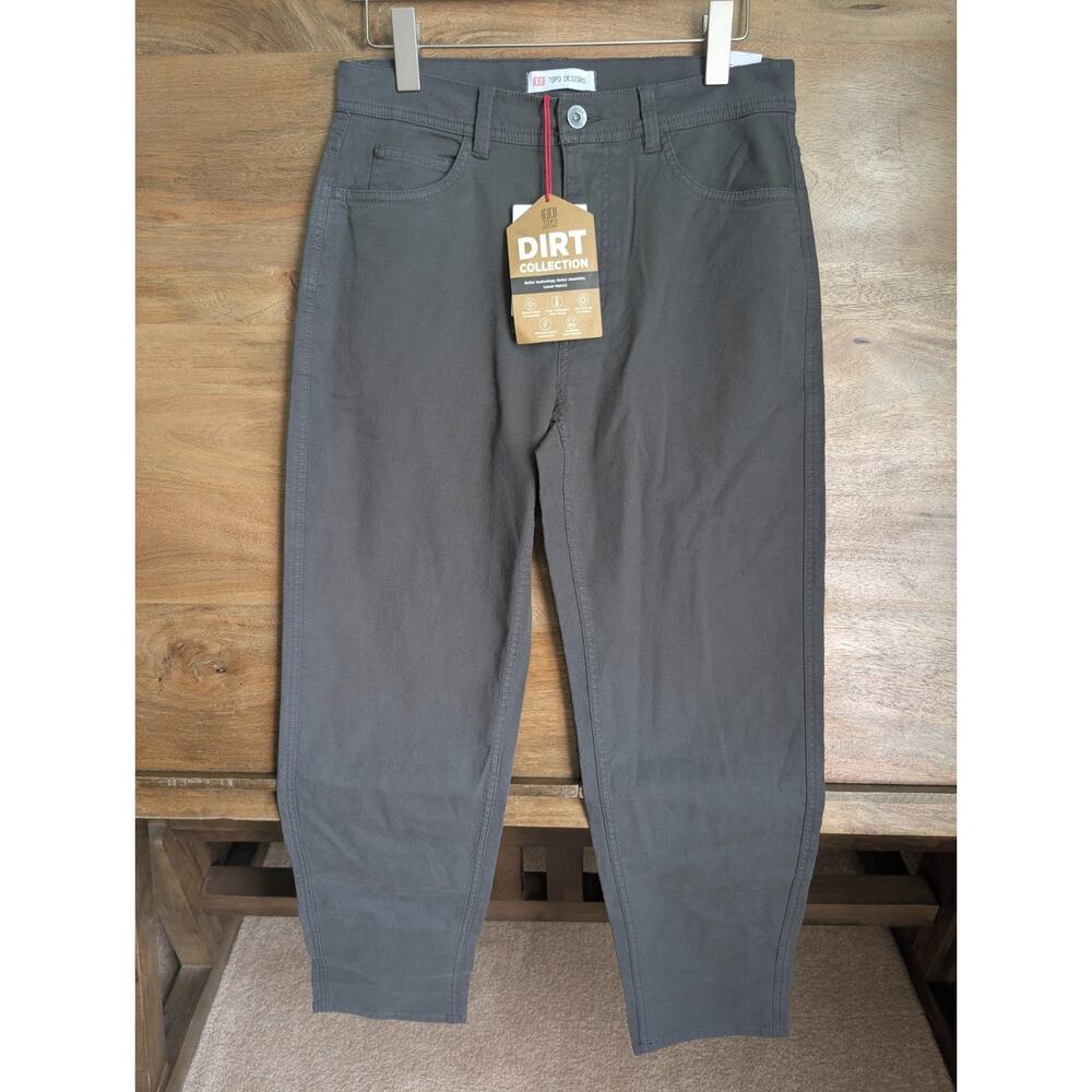 NWT Topo Design Pants Mens 30x32 Dark Gray Classic Fit Medium Wash 5-Pocket